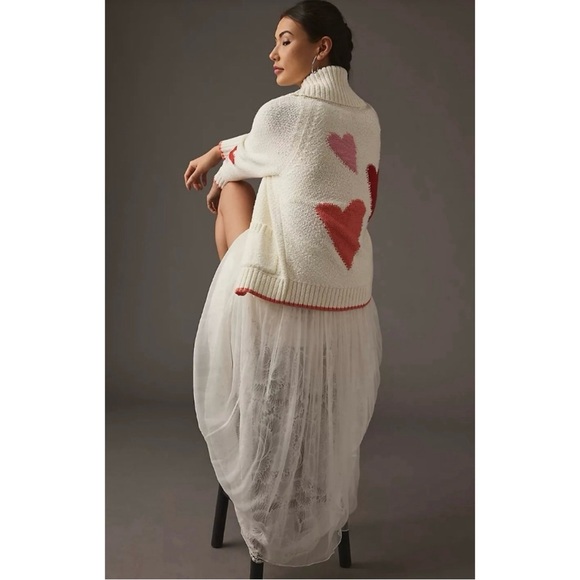 MAEVE Heart Cardigan Sweater - Picture 3 of 3